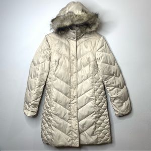 Kenneth Cole Reaction Quilted Down Long Coat